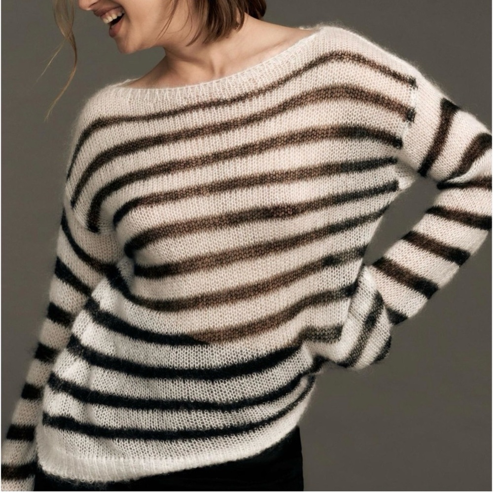 Anthropologie Maeve semi sheer wool sweater
